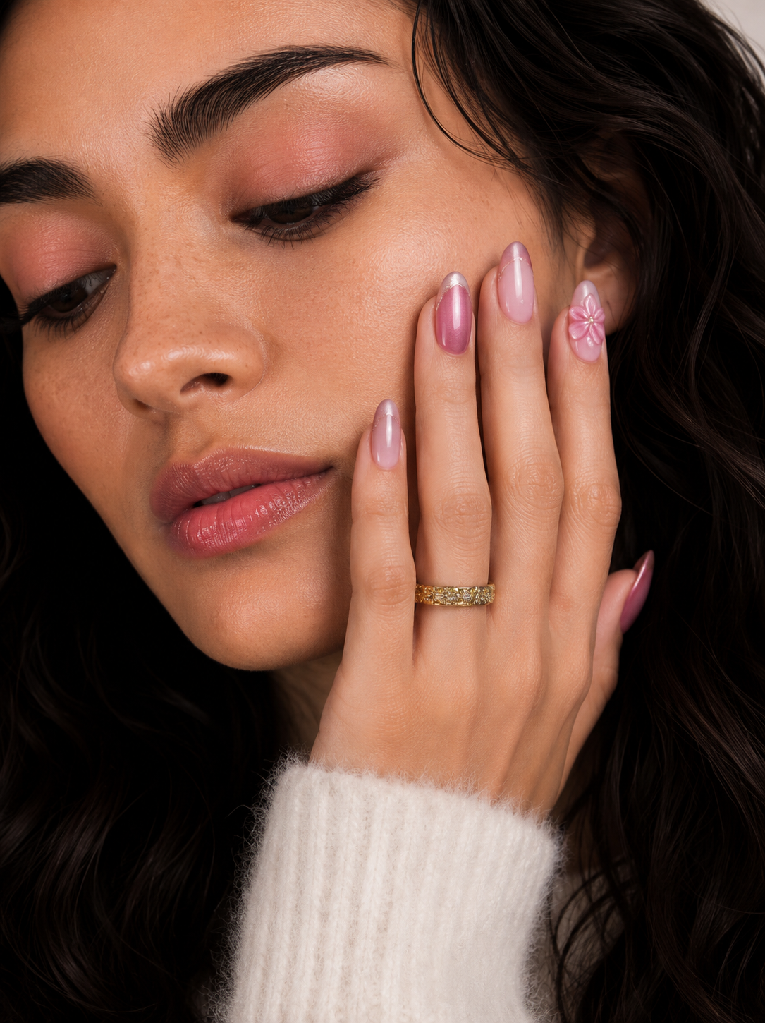 Pink Nail Boutique client with a fresh manicure